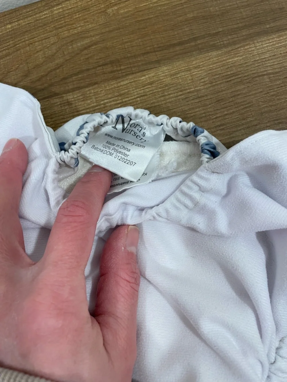 Blue Spot Reusable Nora’s Nursery cloth Diaper with White Inserts